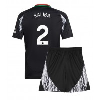 Echipament fotbal Arsenal William Saliba #2 Tricou Deplasare 2024-25 pentru copii maneca scurta (+ Pantaloni scurti)